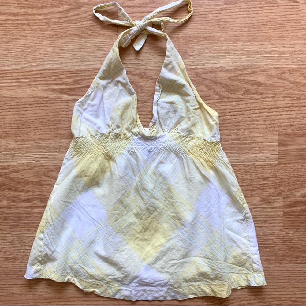 Pretty Plaid Y2K Halter Top